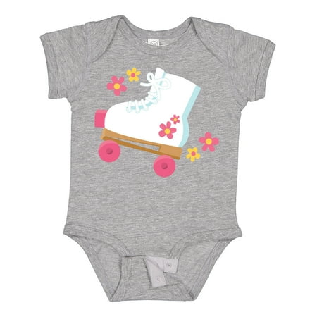 

Inktastic Roller Skate Flowers Gift Baby Girl Bodysuit