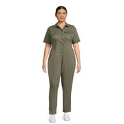 Celebrity Pink Juniors Plus Size Roll Cuff Boiler Suit