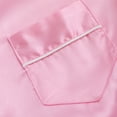 thumbnail image 6 of WIBACKER 5-12Y Girls Boys Pajamas Satin Pajama Set Silk Pjs Short Sleeve Sleepwear Kids Button-Down Nightwear, 6 of 10