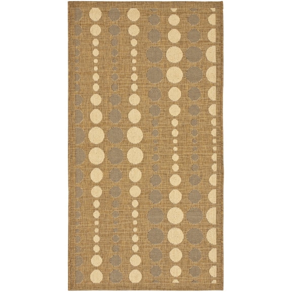 SAFAVIEH Courtyard Orpa Geometric Indoor/Outdoor Area Rug, Gold/Creme, 2'7" x 5'