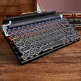 thumbnail image 4 of Retro Typewriter Keyboard Wireless Bluetooth Keyboard USB Mechanical Punk Keycaps for Desktop PC/La, 4 of 5