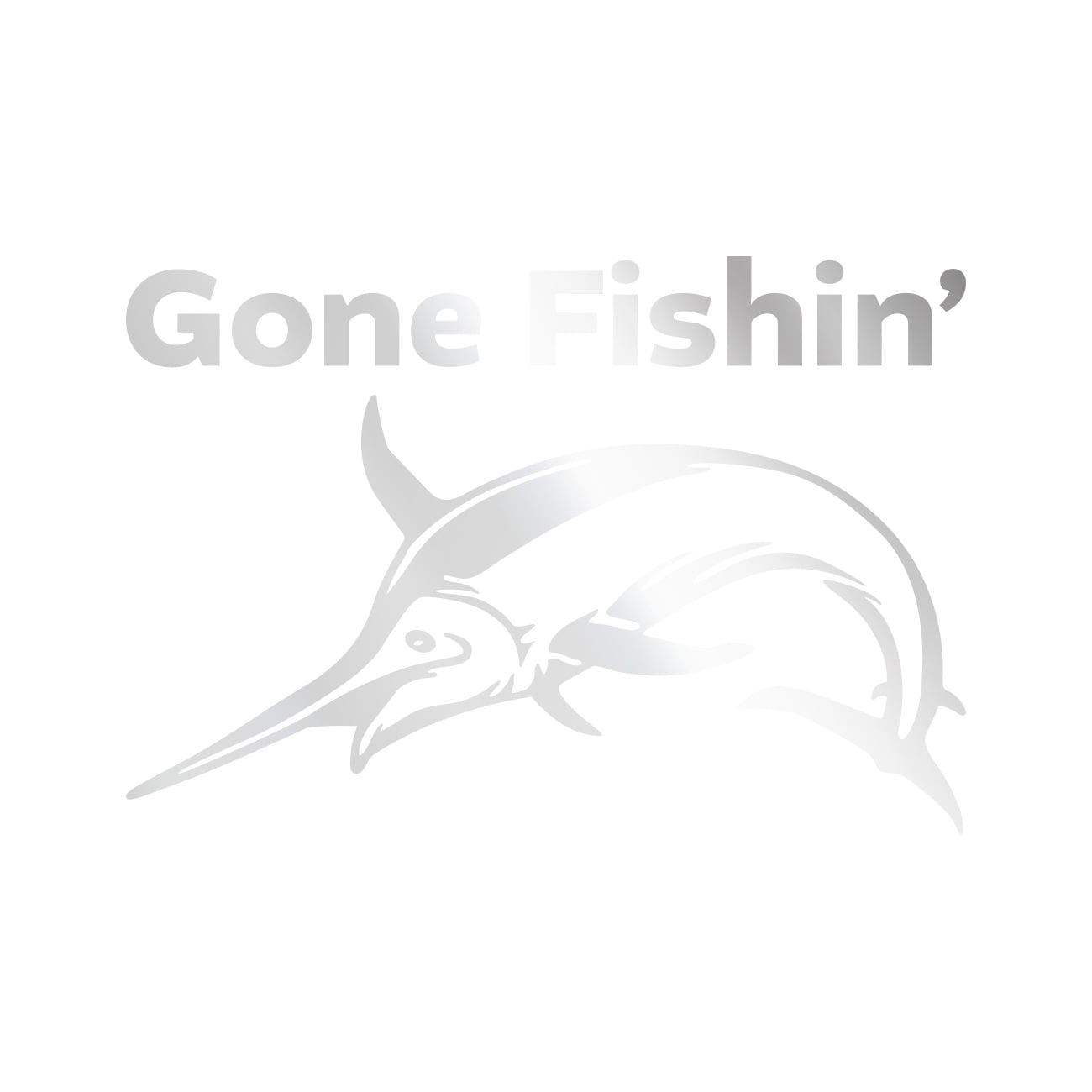Gone Fishin’ Sticker Decal Die Cut - Self Adhesive Vinyl - Weatherproof