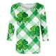 thumbnail image 5 of Uootdi St Patricks Day 3/4 Sleeve Shirt for Women Plus Size Funny Cute Saints Patrick's Tops Lucky Irish Shamrocks Printed Outfit Gift, 5 of 6