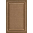 thumbnail image 3 of Unique Loom Outdoor Border Collection Area Rug - Multi Border (5' 3" x 8' Rectangle Light Brown/Brown), 3 of 7