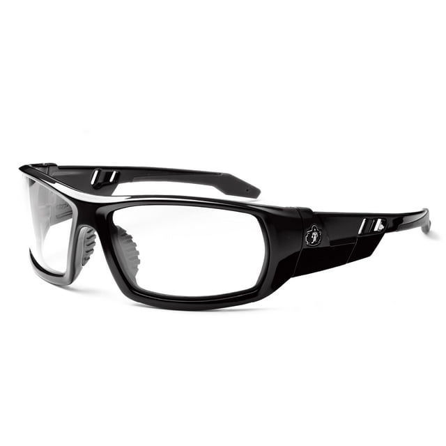 Gafas de seguridad Ergodyne Skullerz Odin con montura negra y lentes transparentes