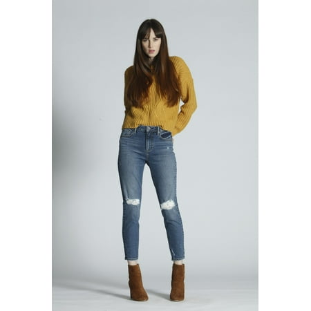 Driftwood FIJI BLUE WASH Gizelle Girlfriend Skinny Cropped Jeans W27 L27