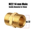 thumbnail image 4 of M MINGLE Pressure Washer Coupler, M22 15mm Male Thread to M22 14mm Male Fitting, 4 of 7