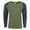 Olive Green, variant on WREESH Men's Thermal Henley Shirt - Long Sleeve Color Block Hoodie with Button , Cozy Layering Piece for Fall Wardrobe