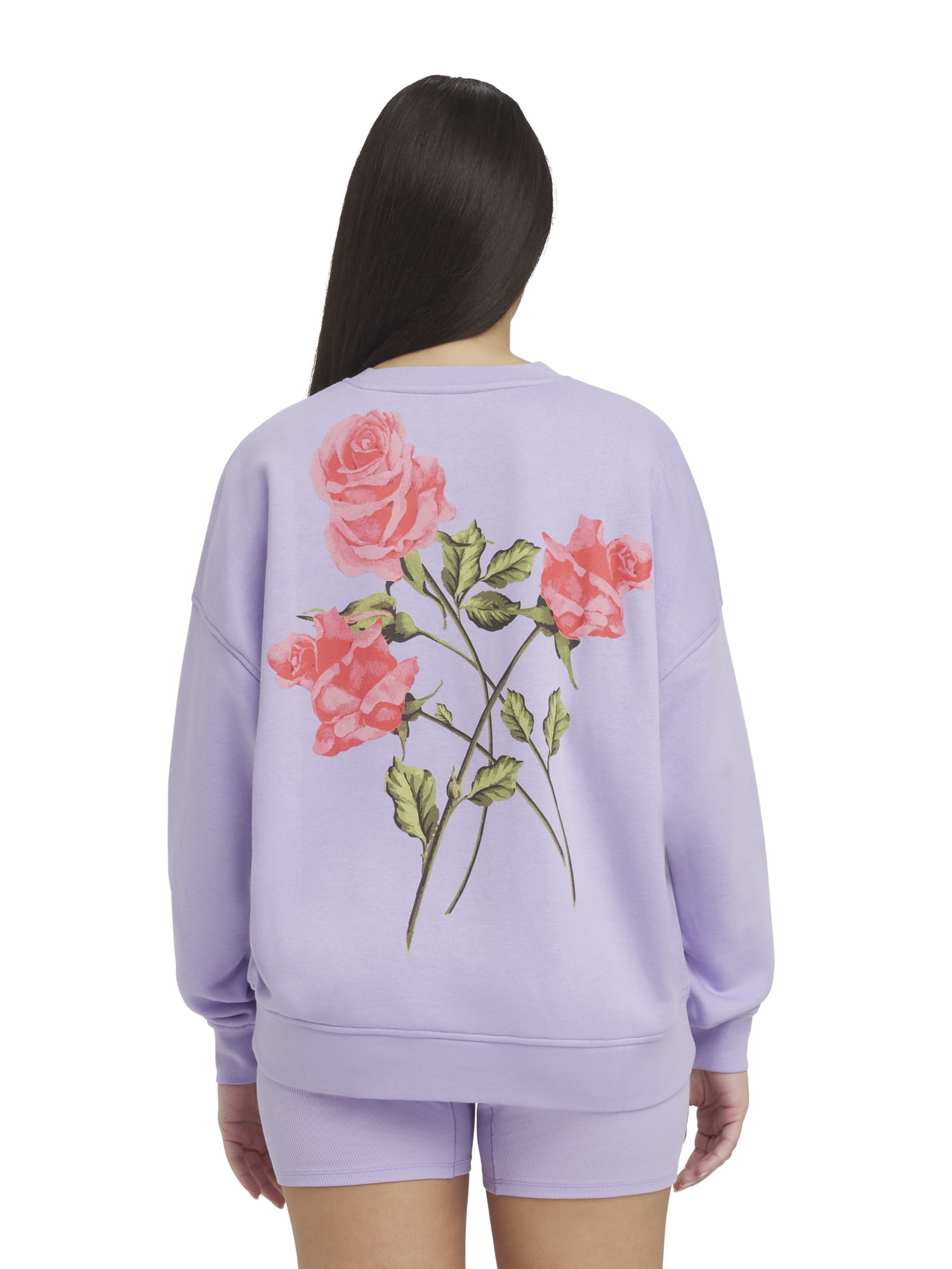 Mills by Millie Bobby Brown Women's Crew Neck Fleeced Terry Sweatshirt, Sizes XXS-XXL