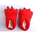 thumbnail image 4 of Zapatos de casa con forma de pata de animal de terciopelo súper suave para hombres y mujeres, para parejas, zapatos de tacón con bolsa de algodón con forma de pata de invierno, color azul y verde, 4 of 4