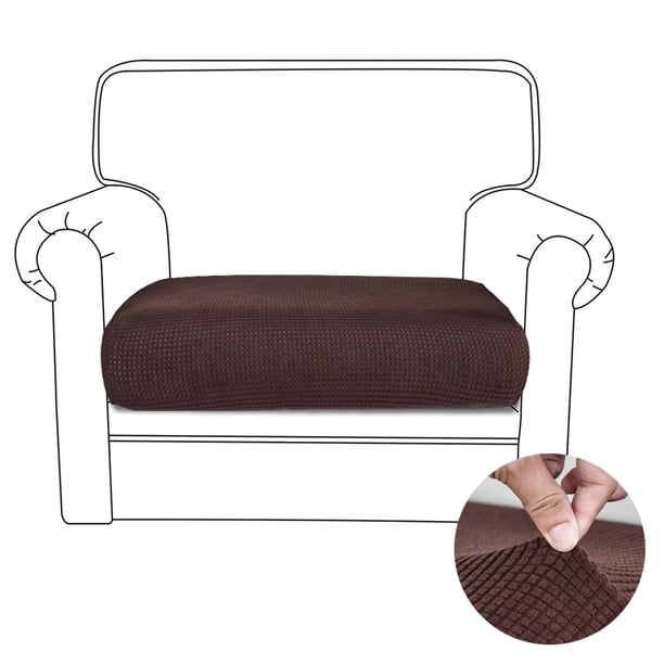 Funda de cojín de sofá de sillón de celosía elástica adecuada para sofá, funda de asiento de sofá funda de cojín de sofá de lana de maíz Vhermosa 222661-1