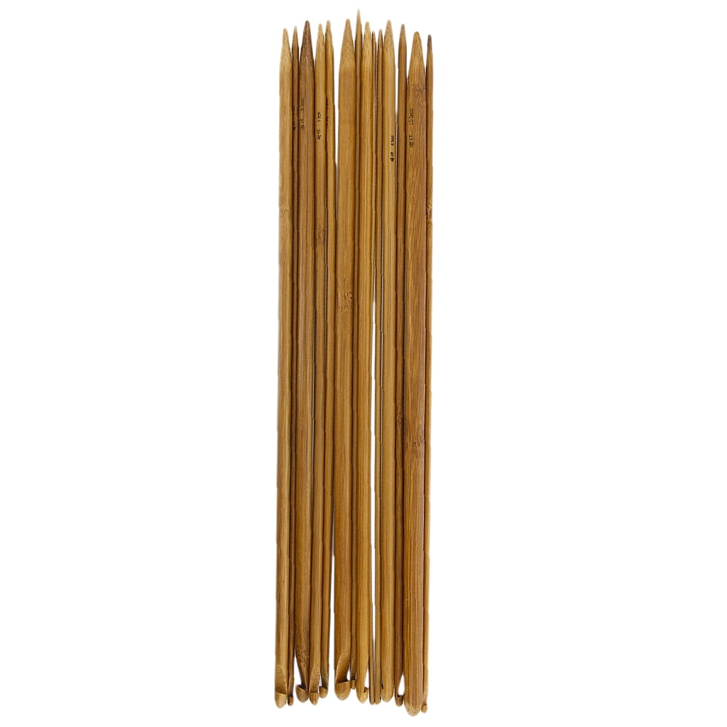 14pcs Creative Craft Carbonized Bamboo Afghan Tunisian Crochet Hooks