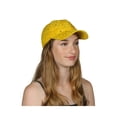 thumbnail image 1 of Womens Sequin Trim Baseball Cap - Yellow, 1 of 2