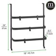 thumbnail image 3 of mDesign Metal Over Shower Door Towel Rack Holder for Bathroom - Matte Black, 3 of 7