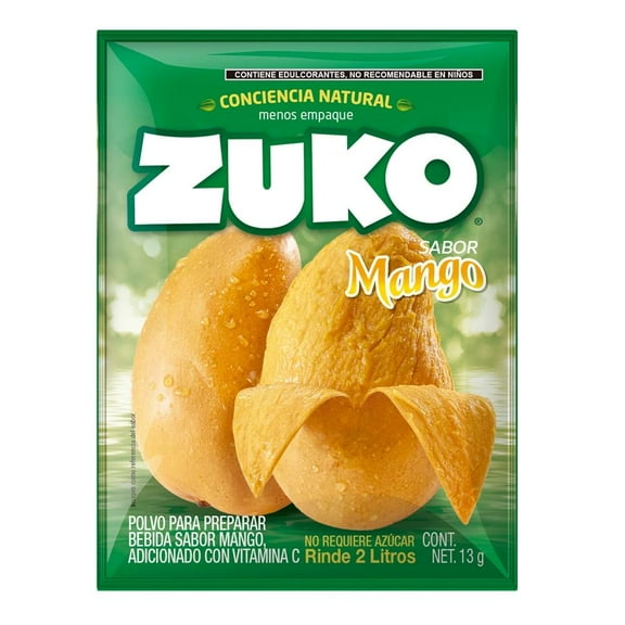 Bebida en polvo Zuko sabor mango 13 g