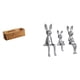 thumbnail image 1 of Solución de almacenamiento en caja de servilletas con figuras de conejos para control remoto, papel higiénico, dormitorio, cocina, escritorio, armario, 1 of 8