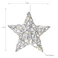 thumbnail image 2 of Led White and Silver Paper Star Small 11.42", 2 of 3