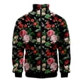 thumbnail image 4 of Chaqueta retro con estampado 3D de plantas y flores para hombre, abrigo de calle de gran tamaño, chaqueta con cremallera y estampado floral, ropa para mujer y niño, 4 of 4