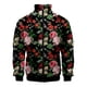 thumbnail image 5 of Chaqueta retro con estampado 3D de plantas y flores para hombre, abrigo de calle de gran tamaño, chaqueta con cremallera y estampado floral, ropa para mujer y niño, 5 of 5