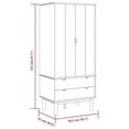 thumbnail image 4 of vidaXL Wardrobe OTTA 76.5x53x172 cm Solid Wood Pine, 4 of 5