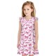thumbnail image 1 of Fotbe Pink bows Vestido de Dormir para Niñas de 3 a 10 Años, Mangas Cortas, Estilo Princesa, Pijama Camisón con Mangas Voladas-Small, 1 of 6