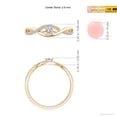 thumbnail image 4 of ANGARA Natural 0.14 Ct. Diamond Infinity Promise Ring in 14K Yellow Gold for Women (Ring Size: 12), 4 of 9
