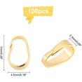 thumbnail image 4 of 100pcs Gold Snap Bail Hook Pinch Brass Clasps Findings Necklace Findings Pendant Push Clasps Chain Connector for DIY Necklaces Jewelry Dangle Beads Charms Making 7x4.5x2mm, 4 of 6