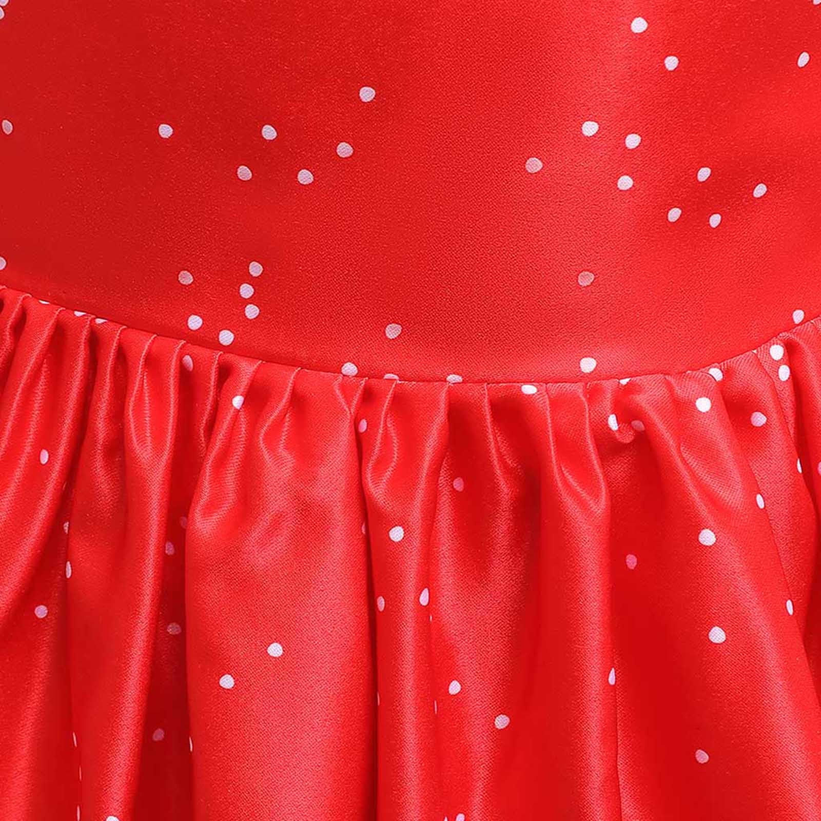 FDDMis Green Satin Dress Red White and Blue Dresses for Girls Boy Baptism Outfit Girls Holiday Outfits Gifts for Age 8-10 Baby Girl Summer Clothes, Red 14-15 Years