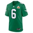 thumbnail image 2 of Men's Nike DeVonta Smith Kelly Green Philadelphia Eagles Super Bowl LIX 2nd Alternate Game Jersey, 2 of 3