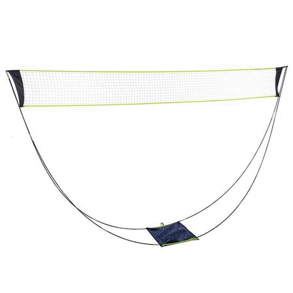 Portable Badminton Net with Stand Carry Bag, Folding Volleyball Tennis Badminton Net – Easy Setup for for Outdoor/Indoor , Backyard, Tools or Stakes Required-9.8ft*4.9ft