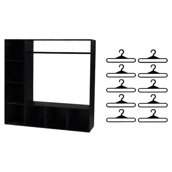 MERIGLARE Doll Clothes Closet Doll Accessories Display Box for Valentines Day Birthday Black