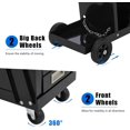 thumbnail image 3 of Welding Cart, 220 lbs Welder Cart with Wheels, 3-Tier Welding Carts for TIG MIG Welder and Plasma Cutter, 3 of 6