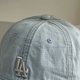 thumbnail image 2 of Gorra de béisbol con letras bordadas, ajustable, unisex, de mezclilla, gorra ajustada para primavera y verano, azul claro A M 22.05-22.83in, 2 of 3