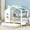 White, variant on Noble House Wooden Full Size House Bed with 2 Drawers,Kids Bed with Storage Shelf, White