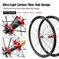 thumbnail image 4 of Ensemble de Roues, Roues 700c V/c Frein 23c 25c Route Compatible 23c 40mm/1.57 Po V/c Décibel 40mm/1.57 Po Pneus 700c Carbone 25c 28c Fibre de Carbone Frein Compatible Vélo Ensemble de Roues 120, 4 of 6