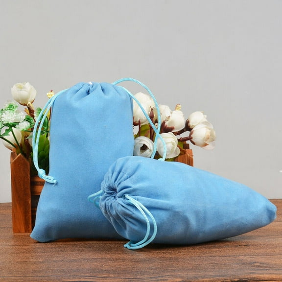 10-100pcs Velvet Drawstring Pouch Jewelry Baggie Ring Party Wedding Gift Bag