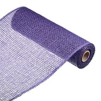 Uxcell PP Burlap Mesh Decorative Wrapping Ribbon 1 Roll Purple