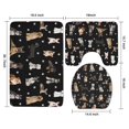thumbnail image 3 of Dog Breeds Bathroom Rugs Sets 3 Piece,Toilet Cover Set,Absorbent Non Slip Bathroom Mats Sets with U-Shaped Contour Rug Toilet Rug Set, 3 of 5