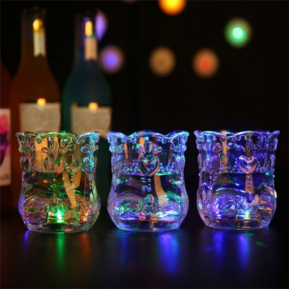 Bottle ! LED Colorful Light Up Beer Mug With Water Sensing Pineapple Cup Bar Atmosphere Enhancing