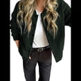 thumbnail image 3 of Chaqueta Corta de Piel Sintética para Mujer, Otoño-Invierno, con Cremallera y Bolsillos. Abrigos con Bolsillo. Negro M, 3 of 8