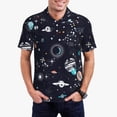 thumbnail image 1 of Balery Galaxy2 Camisa Polo de Hombre con Estampado, de Manga Corta y Tejido Medio, Camisa Tipo Golf Polo-Large, 1 of 6