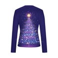 thumbnail image 4 of FDGIU 2025 Women's Funny Christmas Shirt - Long Sleeve Crew Neck Tunic Top, Cute Holiday Print for Party & Family Gathering, 4 of 6