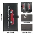 thumbnail image 3 of WIRESTER PU Leather Car Registration and Insurance Holder, Car Document Holder, Vehicle Registration and Insurance Card Holder, Wallet Vehicle Paperwork Organizer - Red Sport Car, 3 of 6