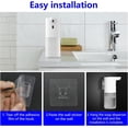 thumbnail image 3 of Automatic Soap Dispenser, 400ML Foam Soap Dispenser with Infrared Sensor, Wall Mounted Liquid Soap Dispenser for Bathroom, 3 of 4