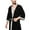 Black, variant on Viikei Robes for Men,Viikei Mens Robes,Warm Soft Plush Mens Robe with Hood,Plus Size Plus Thick Robe for Men with Side Pocket and Belt,Bathrobes for Men Gifts