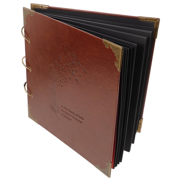 FOMIYES Photo Album with PU Cover, Scrapbook Album for Family & Couples, Loose-Leaf Album for Memories