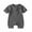 Gray, variant on Douhoow Infant Baby Short Sleeve Jumpsuits Solid Color Knit Rib O Neck Button Cotton Romper