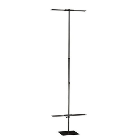 Christian Brands Church Banner Stand, 24" Wide Adjustable Height, Silver/Black