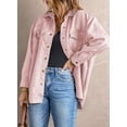 thumbnail image 3 of Asyoly Women Winter Shacket Jacket Long Sleeve Button Down Faux Suede Jacket Coats Casual Outwear with Pockets S-XXL, 3 of 7