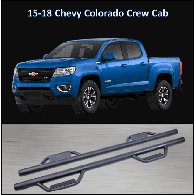 CONEXT Hoop Style Dropped Steps Textured Nerf Bars for 2015-2018 Chevy